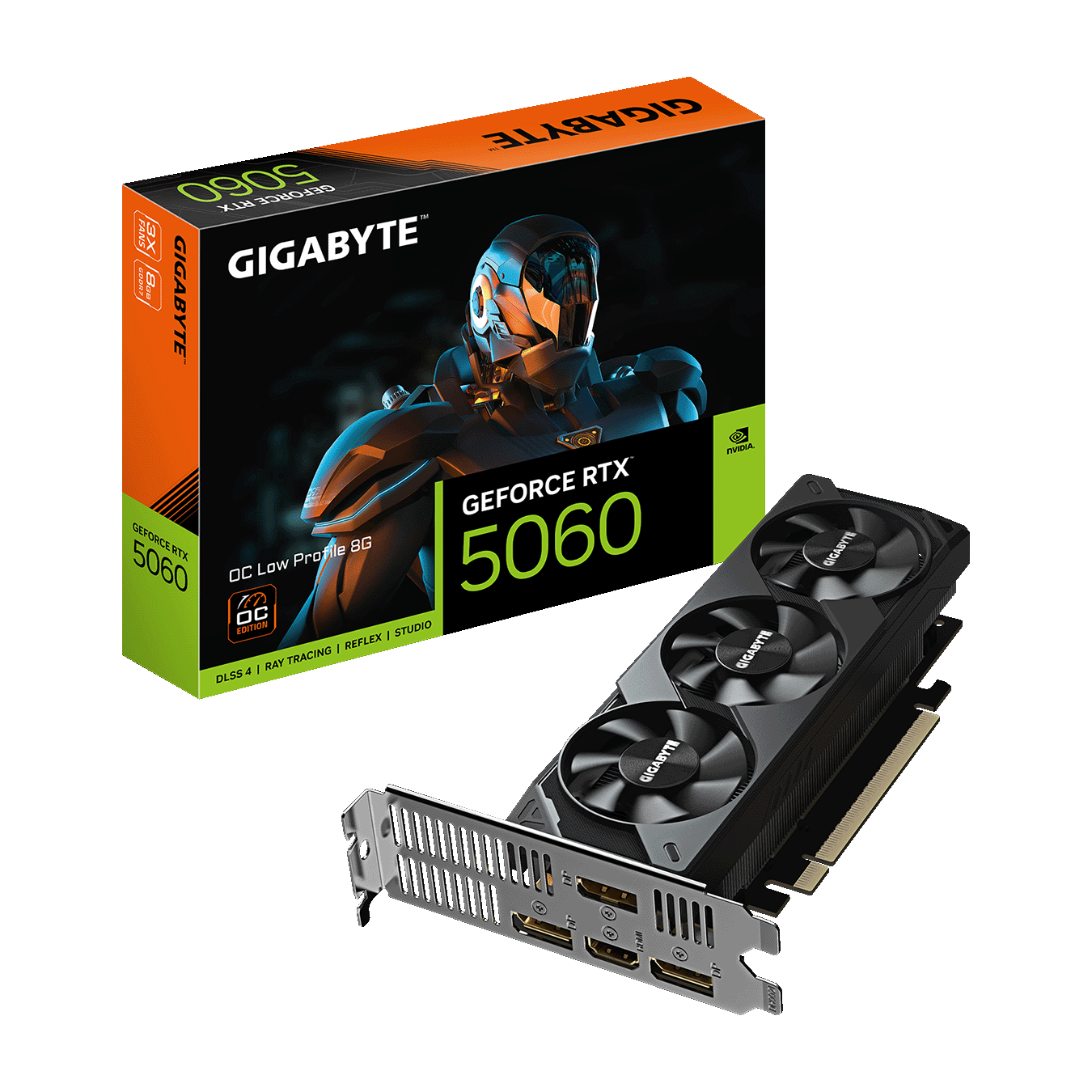 GIGABYTE　NVIDIA GeForce RTX5060 GDDR7 8GBメモリ搭載　ロープロファイル