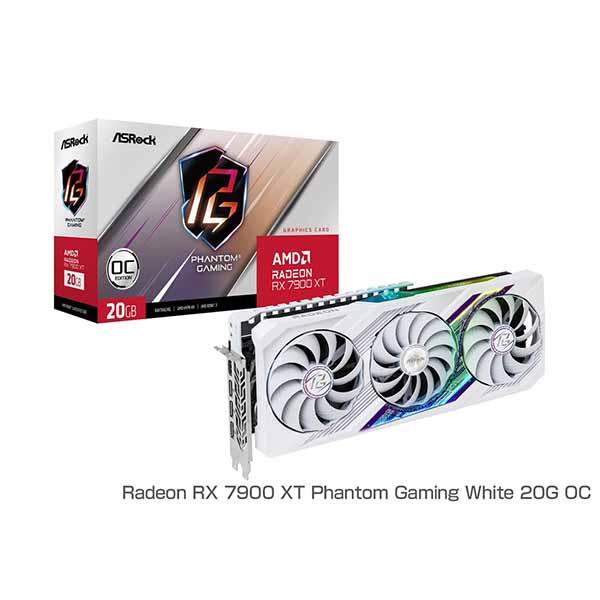 【在庫限り】ASRock(アスロック) Radeon RX 7900 XT ホワイトカラー3連ファン搭載 オーバークロック グラフィックボード