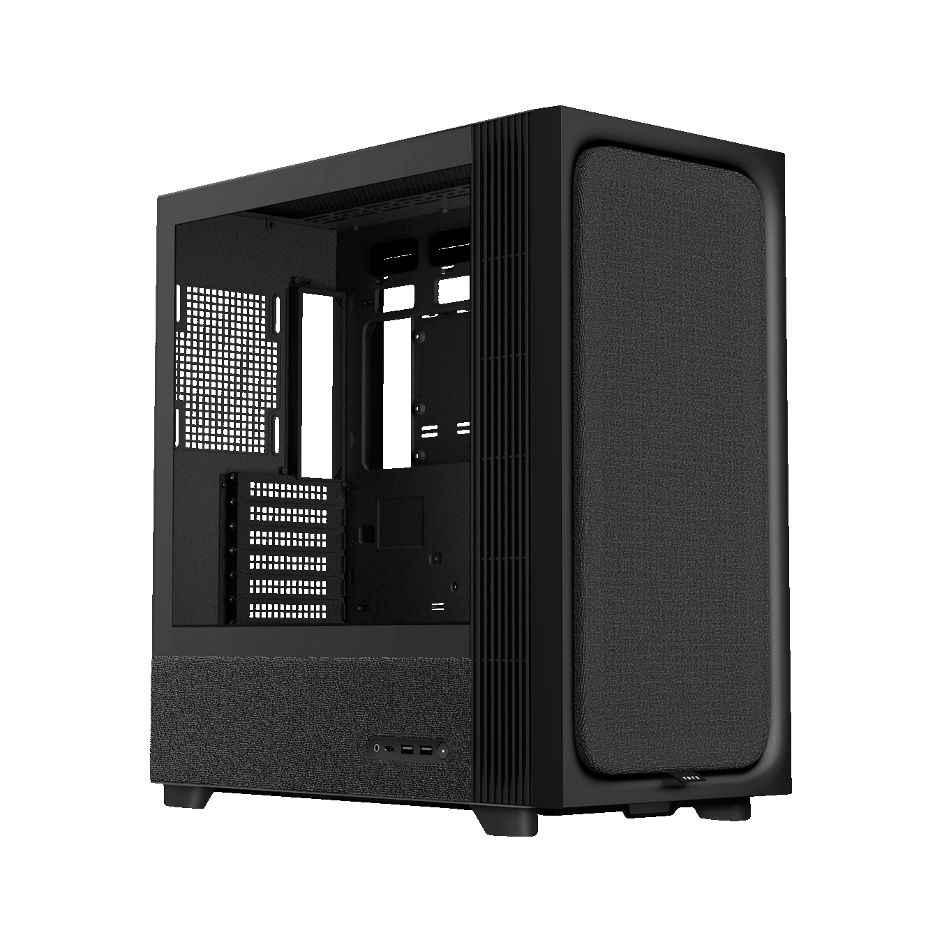 TRYX (トライエックス) FLOVA F50 シリーズ ATXマザーボード対応 ファブリック素材採用 タワー型PCケース (ブラック)