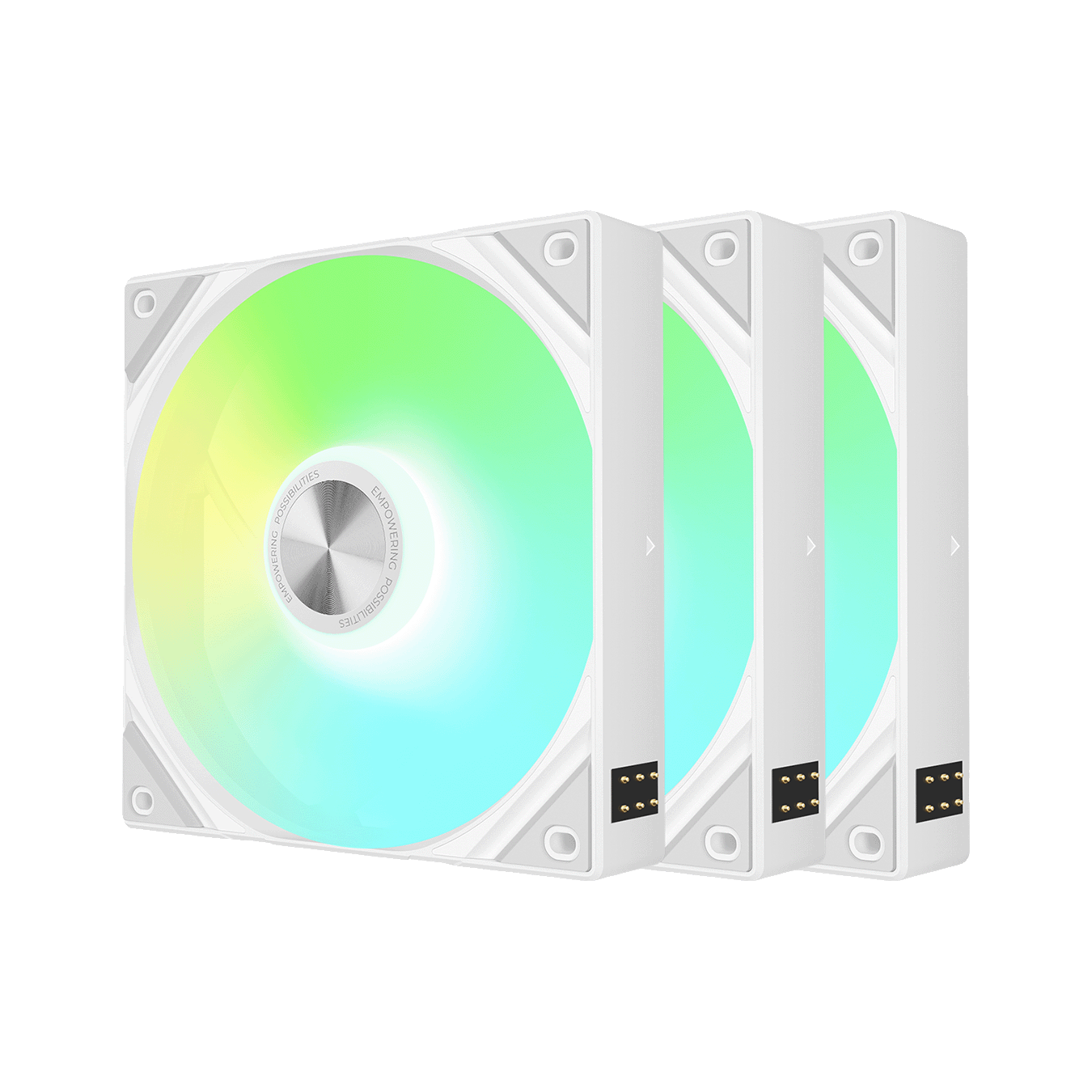 TRYX (トライエックス) ROTA SL ARGB 120 3個パックシリーズ ARGB LED搭載 静音PCケースファン (120mmx3・ホワイト)