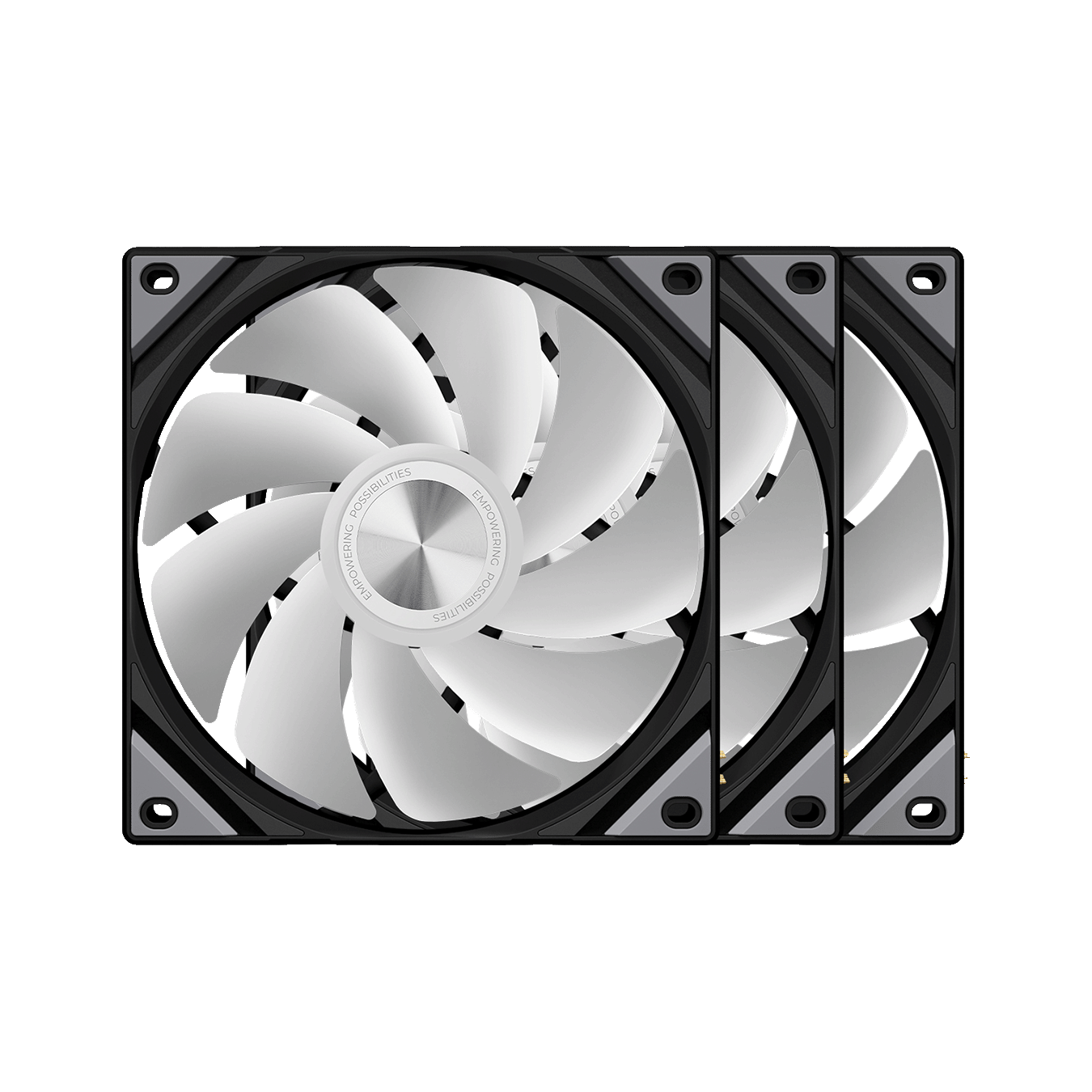 TRYX (トライエックス) ROTA SL ARGB Reverse 120 3個パックシリーズ ARGB LED搭載 リバース回転 静音PCケースファン (120mmx3・ブラック)
