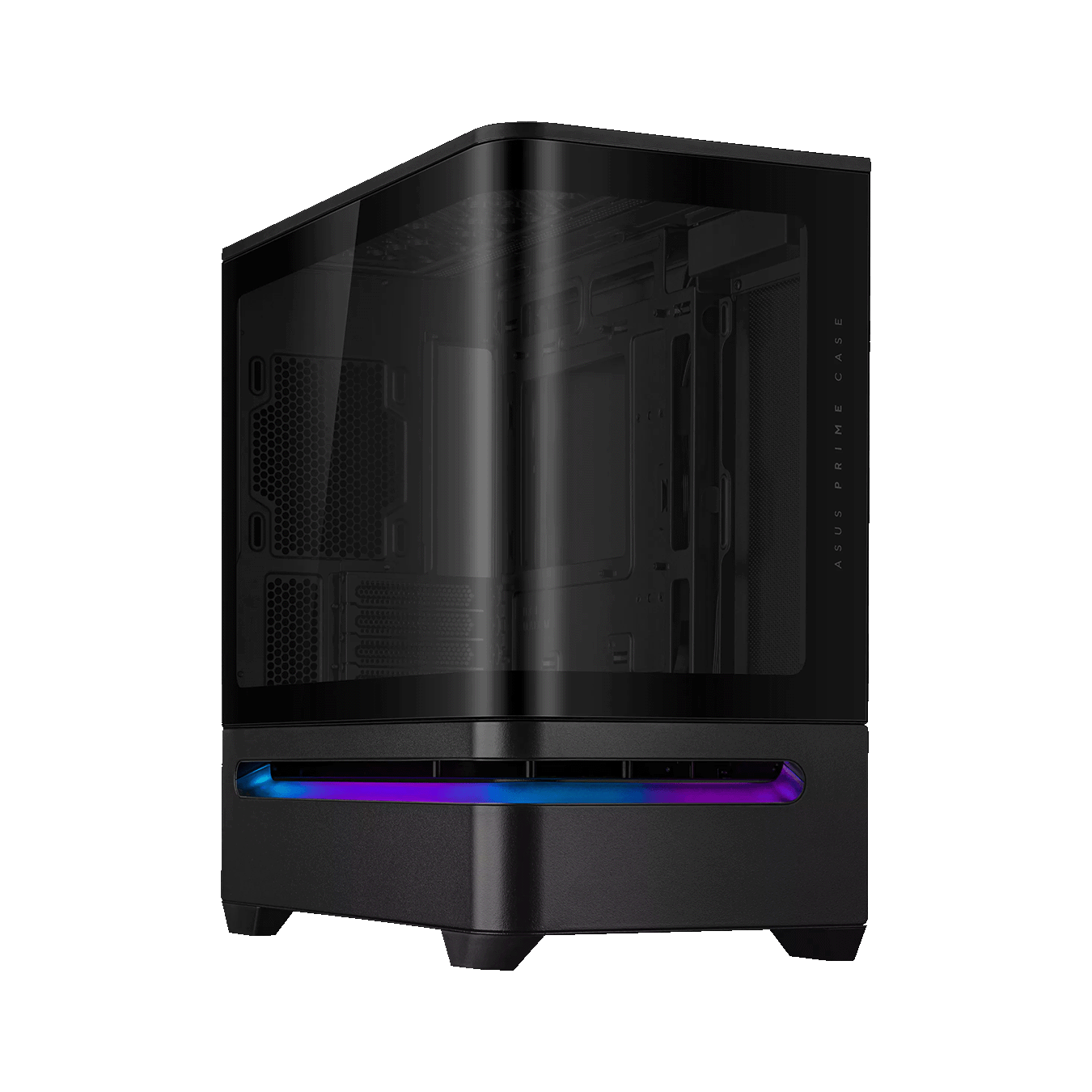 ASUS (エイスース) PRIME AP202 TGシリーズ MicroATXマザーボード対応 曲面ガラスパネル スロットベント 採用 PCケース (ブラック) PRIME AP202 TG BLACK