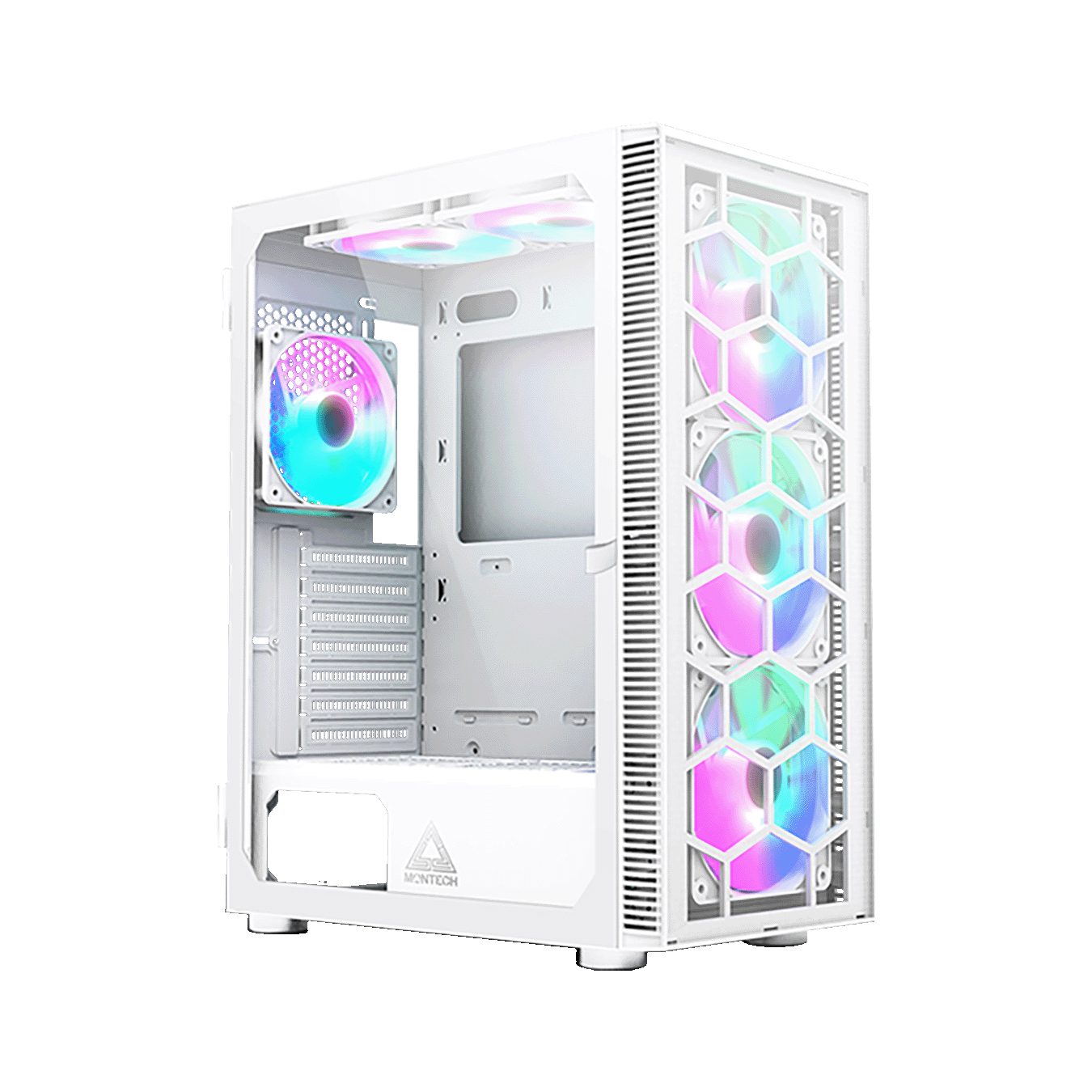 MONTECH X3 GLASSシリーズ ATXマザーボード対応 ガラスパネル(左サイド)採用 PCケース (ホワイト)