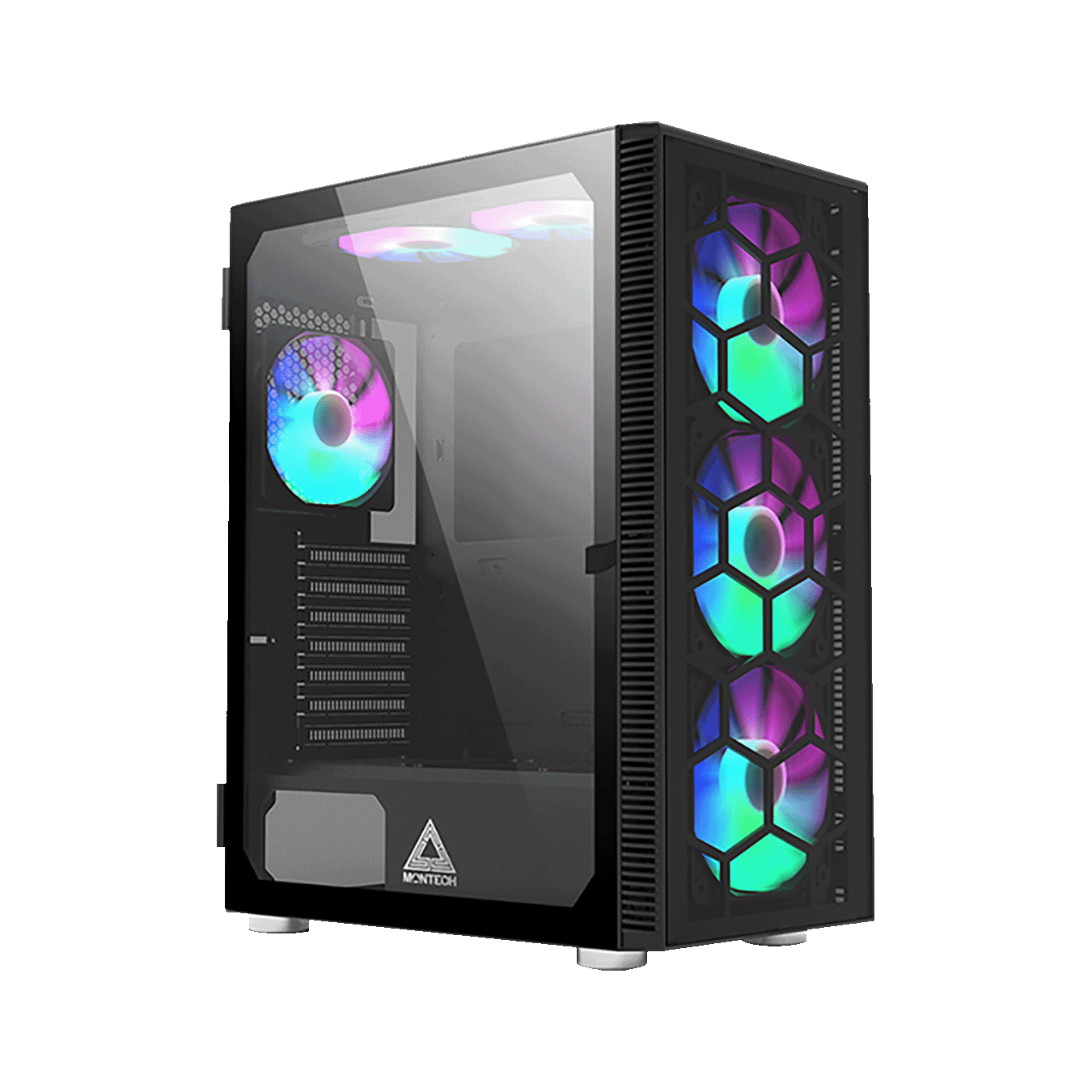 MONTECH X3 GLASSシリーズ ATXマザーボード対応 ガラスパネル(左サイド)採用 PCケース (ブラック)
